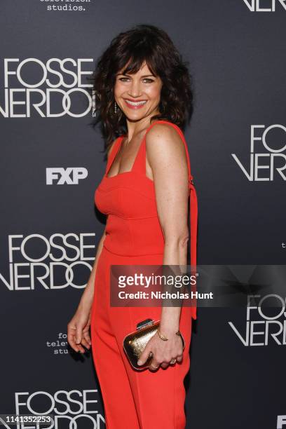 Actress Carla Gugino attends the New York Premiere for FX's "Fosse/Verdon" on April 08, 2019 in New York City.
