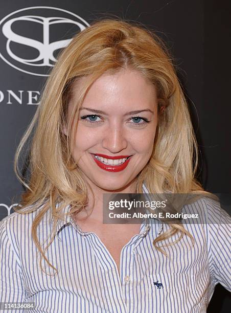 Actress Lauren Storm attends a personal appearance by Simone I. Smith at Bloomingdale's on May 12, 2011 in Century City, California.