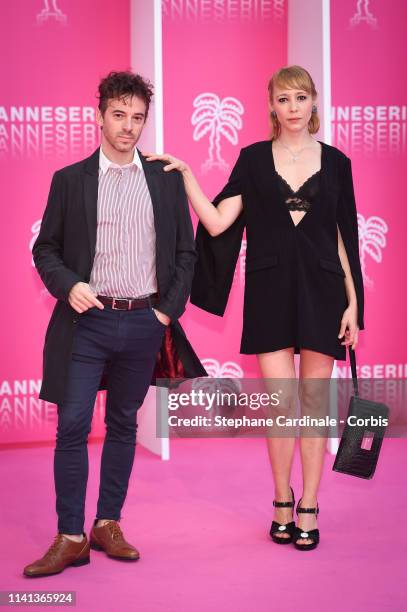Ezequiel Tronconi and Paula Carruega attend the 2nd Canneseries - International Series Festival : Day Four on April 08, 2019 in Cannes, France.