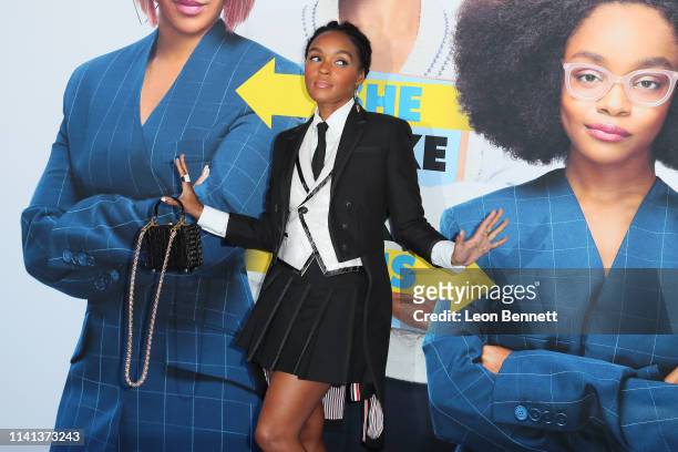 Janelle Monáe attends The Premiere Of Universal Pictures "Little" at Regency Village Theatre on April 08, 2019 in Westwood, California.