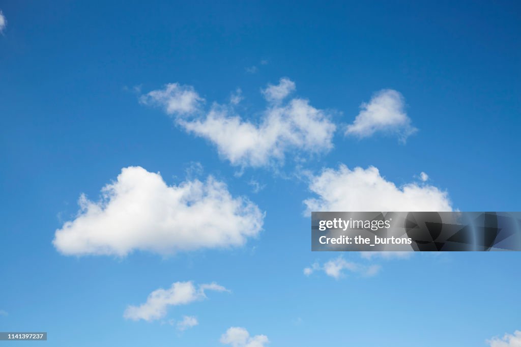 Full frame shot of blue sky and clouds, abstract background