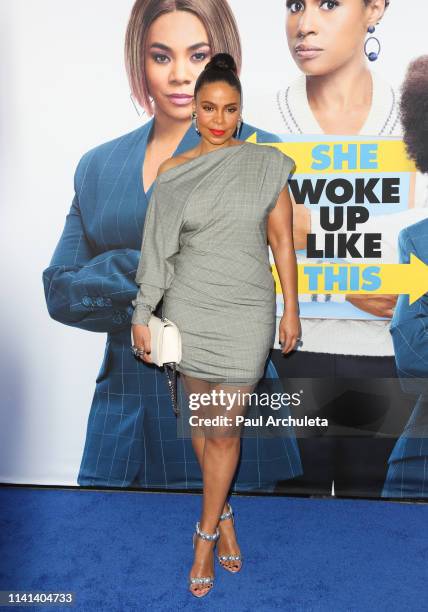 Actress Sanaa Lathan attends the premiere of Universal Pictures "Little" at The Regency Village Theatre on April 08, 2019 in Westwood, California.