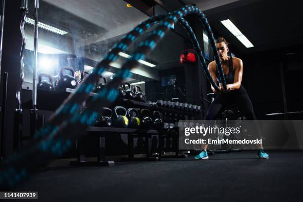 Gym Two Ropes 675 Battle Ropes Gym Stock Photos, High-Res Pictures, and Images ...