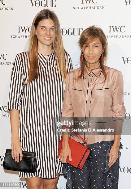 Carolina Castiglioni and Consuelo Castiglioni attend Vogue and IWC present 'Peter Lindbergh's Portofino' at 10 Corso Como on May 12, 2011 in Milan,...
