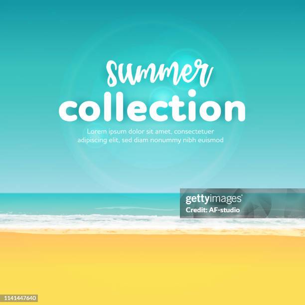 beach summer background - lagoon stock illustrations