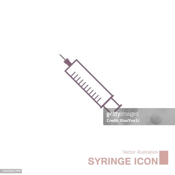 vector drawn syringe - typesetting fonts stock illustrations