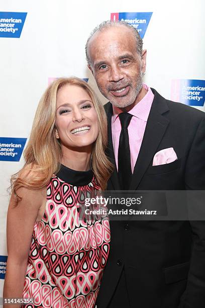 Cat Greenleaf and Ramon Hervey attend the 2011 American Cancer Society Pink & Black Tie Gala at Steiner Studios on May 12, 2011 in New York City.