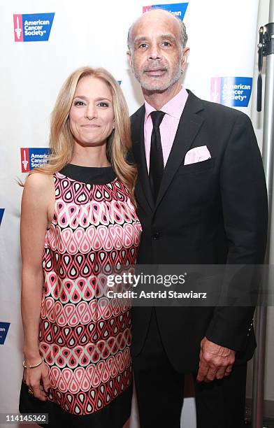 Cat Greenleaf and Ramon Hervey attend the 2011 American Cancer Society Pink & Black Tie Gala at Steiner Studios on May 12, 2011 in New York City.