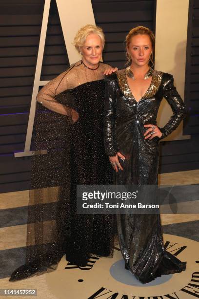 Glenn Close and Annie Maude Starke attend the 2019 Vanity Fair Oscar Party hosted by Radhika Jones at Wallis Annenberg Center for the Performing Arts...