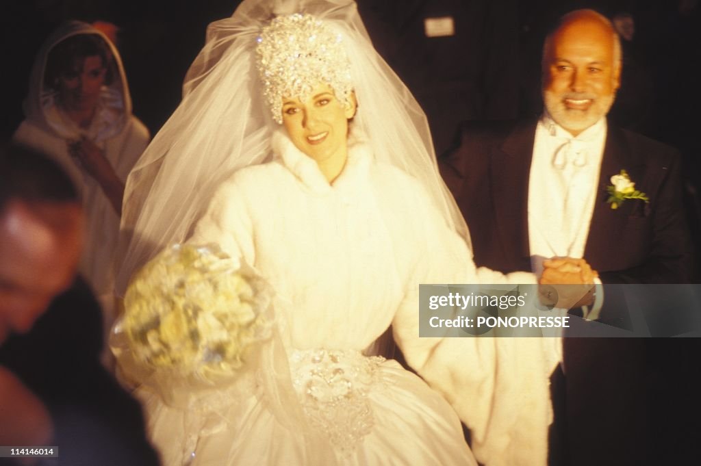 Celine Dion's Wedding In Montreal, Canada On December 15, 1994-
