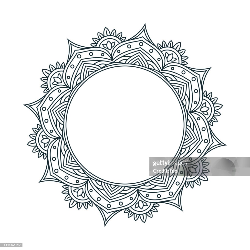 Mandala Line Drawing Design