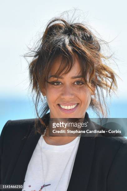 Amel Bent attends the "Kings" Photocall during the 2nd Canneseries - International Series Festival : Day Five on April 09, 2019 in Cannes, France.