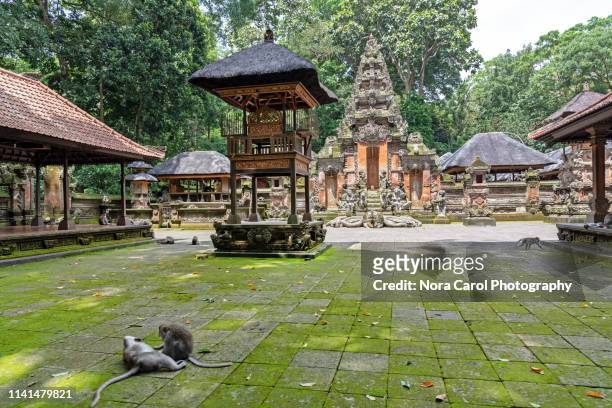 pura dalem agung padangtegal or padangtegal great temple of death - ubud monkey forest stock pictures, royalty-free photos & images