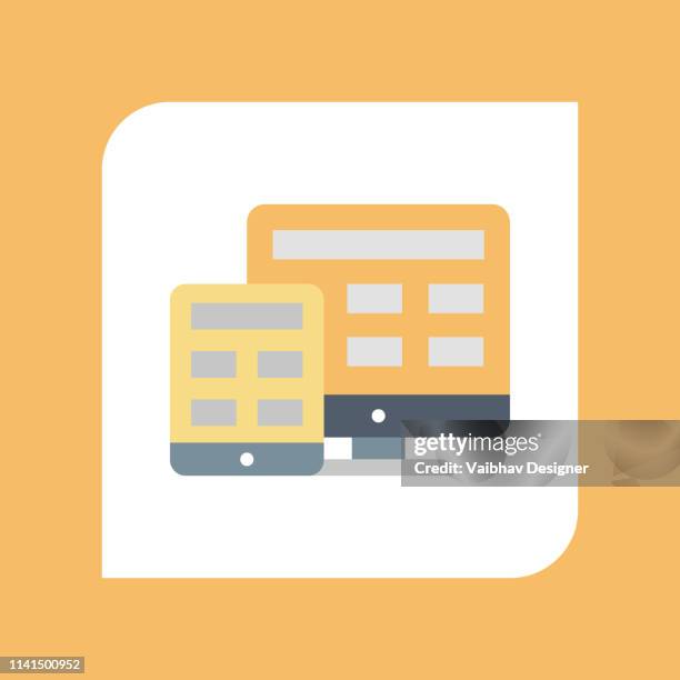 adaptive web design - illustration - email layout stock illustrations