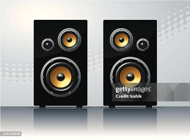 audio system - computer speaker stock illustrations