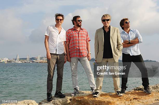 John Taylor, Simon Le Bon, Nick Rhodes, Roger Taylor of Duran Duran poses at a photocall during the 64th Annual Cannes Film Festival on May 13, 2011...