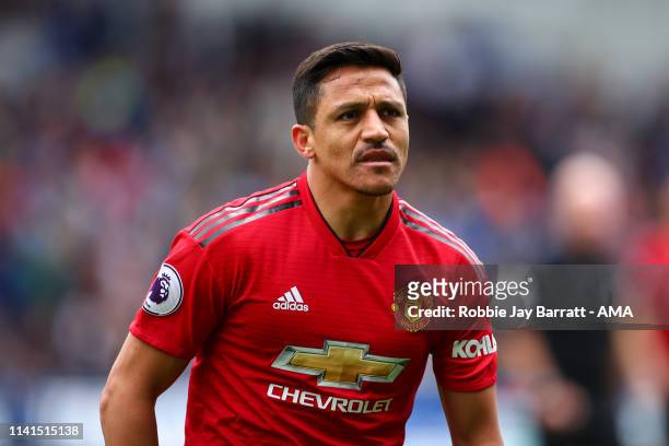 Alexis Sanchez of Manchester United during the Premier League match between Huddersfield Town and Manchester United at John Smith's Stadium on May 5,...