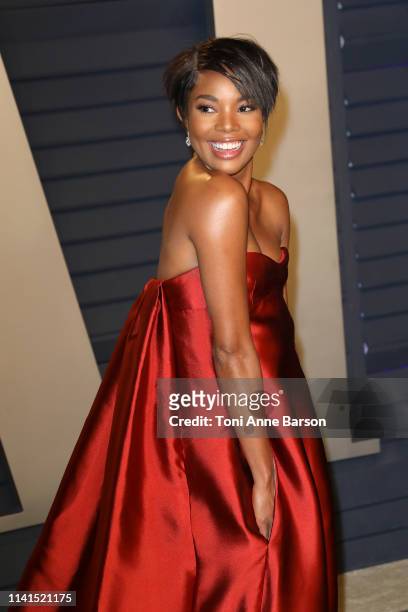 Gabrielle Union attends the 2019 Vanity Fair Oscar Party hosted by Radhika Jones at Wallis Annenberg Center for the Performing Arts on February 24,...