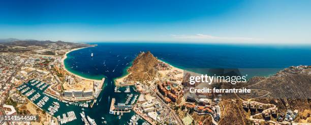 cabo san lucas aerial view - baja california sur stock pictures, royalty-free photos & images