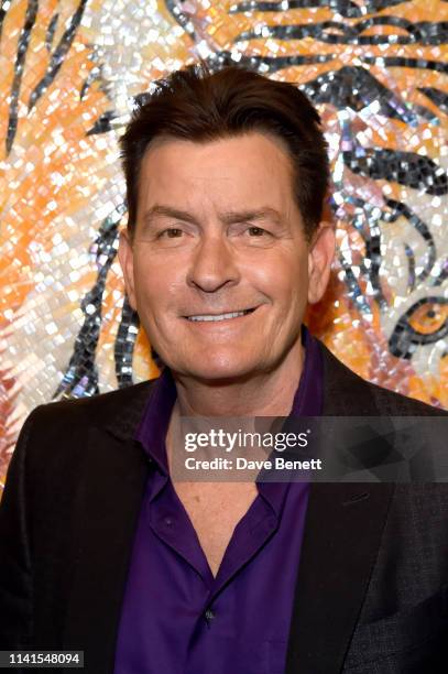 Charlie Sheen at the Evening with Charlie Sheen at Annabel's on April 09, 2019 in London, England.