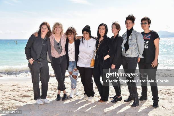 Katia Lewkowicz, Mika Tard, Amel Bent, Sylvie Hoarau, guest, Marie Amachoukeli and guest attend the "Kings" Photocall during the 2nd Canneseries -...