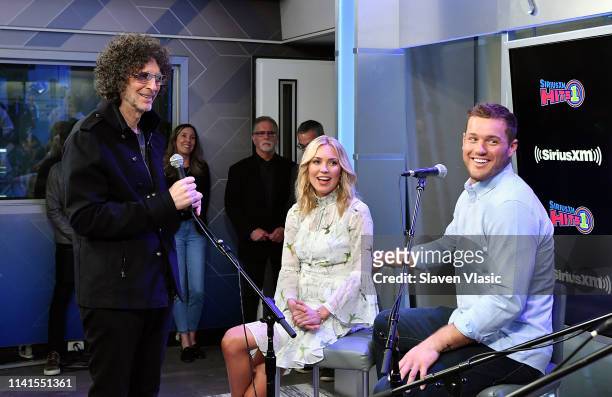 Radio/TV host Howard Stern makes appearance at SiriusXM's Morning Mash Up to chat with TV personalities Cassie Randolph and Colton Underwood of "The...