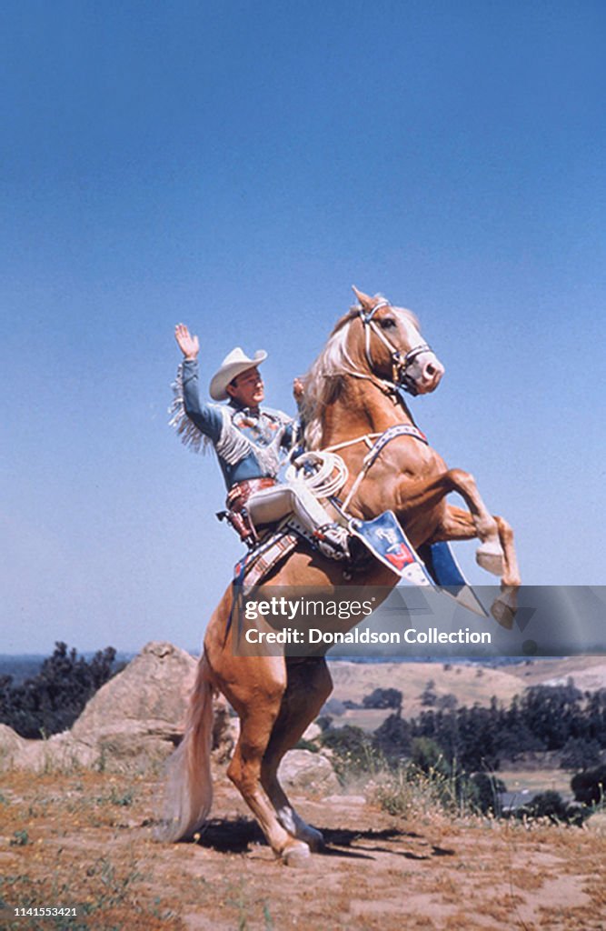 Roy Riding Trigger Roy Rogers rides his horse Trigger on May 12, 1958. News Photo - Getty ...