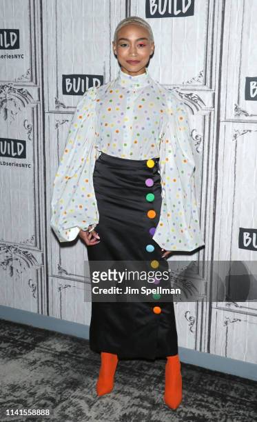 Actress Tati Gabrielle attends the Build Series to discuss "The Chilling Adventures of Sabrina" at Build Studio on April 09, 2019 in New York City.