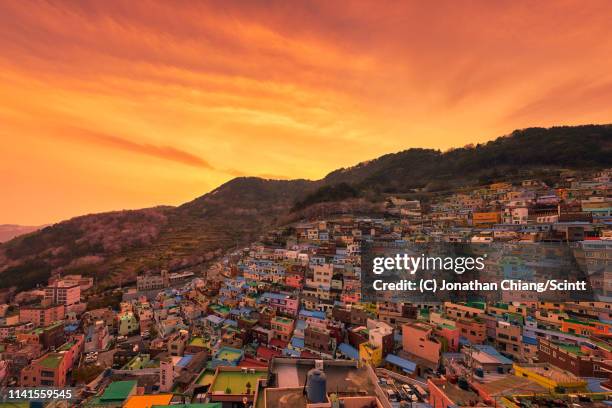 gamcheon glow - busan stock pictures, royalty-free photos & images