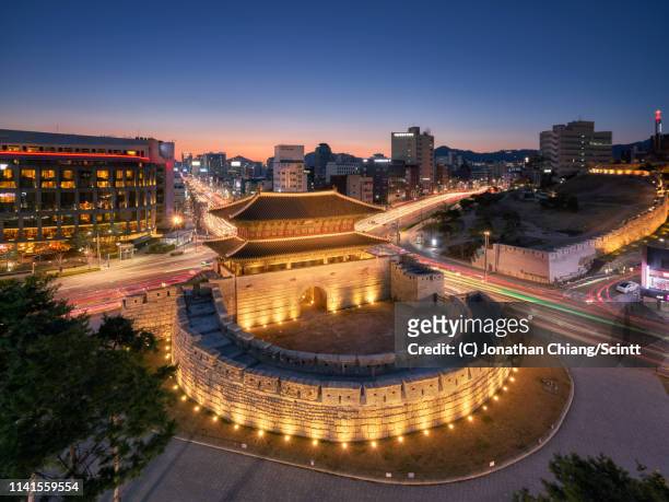 dongdaemun junction - seoul aerial stock pictures, royalty-free photos & images