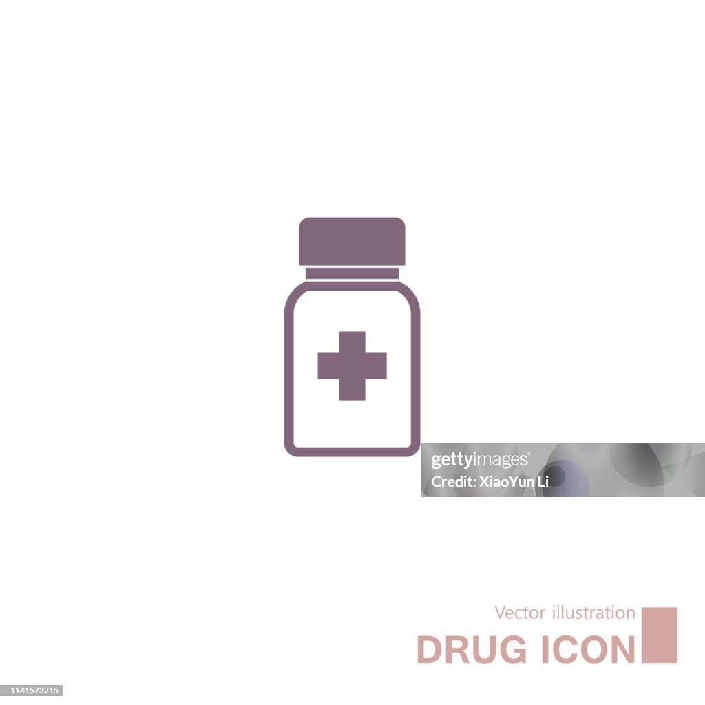 Medical bottle icon
