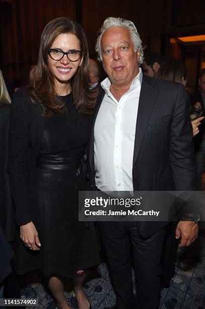 Desiree Gruber and Aby Rosen attend Jessica Yellin's Savage News launch party hosted by Samantha Boardman, Aby Rosen, Arianna Huffington, Alex...