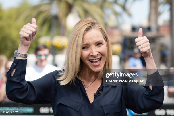 Lisa Kudrow visits "Extra" at Universal Studios Hollywood on April 09, 2019 in Universal City, California.