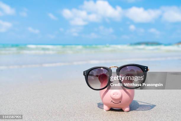 money, savings, bank saving money to travel - gris bildbanksfoton och bilder