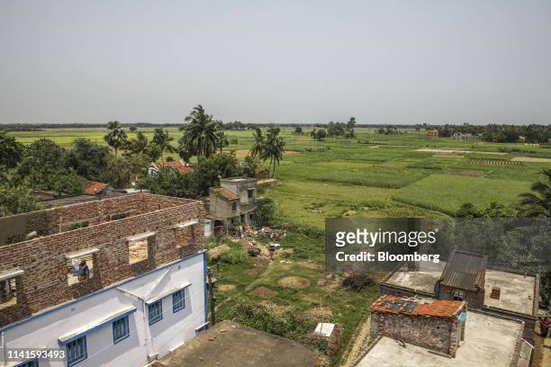 Fields stand at the site of the once-proposed Tata Motors Ltd. Factory in Singur, West Bengal, India, on Tuesday, April 30, 2019. West Bengal Chief...