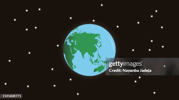 globe vector icon - planet surface stock illustrations
