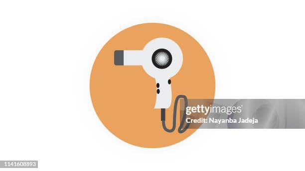 hair dryer icon - wire brush stock illustrations