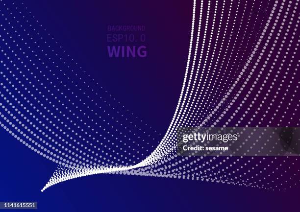 vector abstract flying background, particle background, abstract bird - animal wing stock illustrations