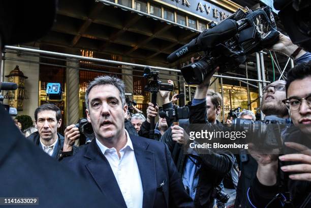 Michael Cohen, former personal lawyer to U.S. President Donald Trump, exits his home in New York, U.S., on Monday, May 6, 2019. President Trump's...