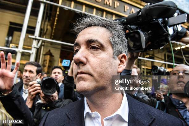 Michael Cohen, former personal lawyer to U.S. President Donald Trump, exits his home in New York, U.S., on Monday, May 6, 2019. President Trump's...