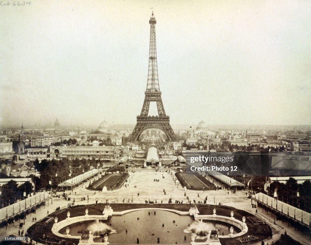 Eiffel Tower and Champ de Mars, Paris.