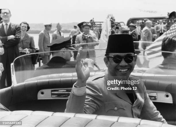 Dr. Sukarno, President of Indonesia, during his trip to Washington, D.C. Dated 1956.
