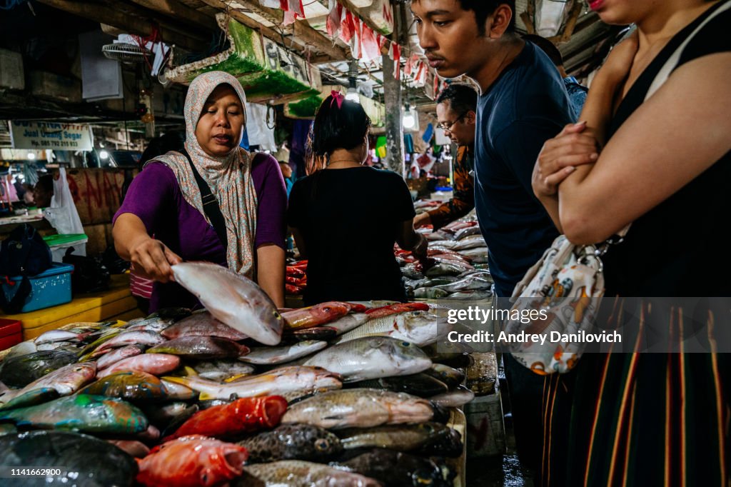 Kedonganan vis markt in Jimbaran, Bali