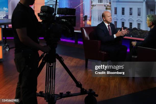 Former Representative John Delaney, 2020 presidential candidate, speaks during a Bloomberg Television interview in New York, U.S., on Monday, May 6,...