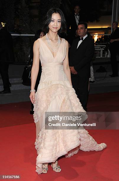 Actress Wei Tang attends the "Wu Xia" Premiere during the 64th Annual Cannes Film Festival at the Palais des Festivals on May 13, 2011 in Cannes,...