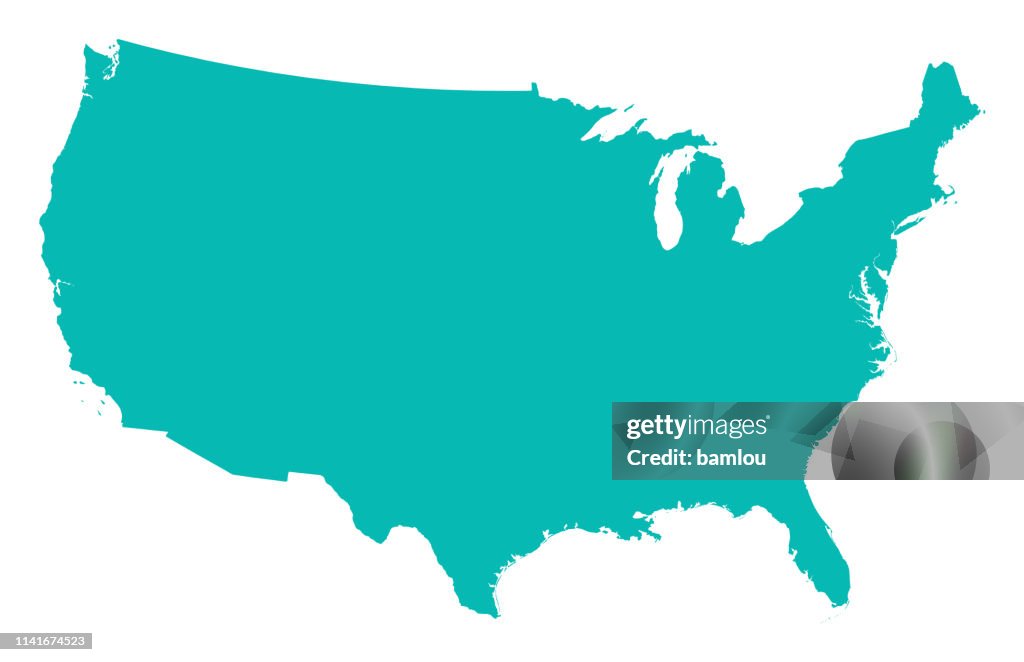 Mappa dettagliata degli Stati Uniti d'America