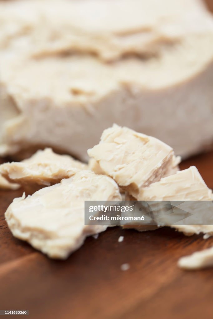 Close-Up Of Fresh Yeast Cube