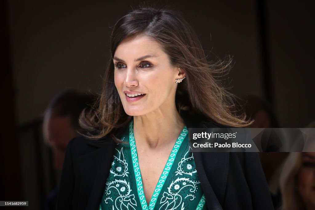 Queen Letizia Of Spain Visits The New Accessibility Facilities Installed At 'Real Monasterio de La Encarnacion'