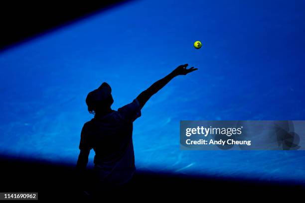 Denis Shapovalov of Canada at the 2019 Australian Open Tennis Championship during Day 6 Match on 19 Jan 2019 at Melbourne Park Tennis Centre,...