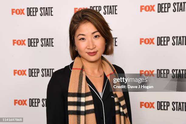 Kae Alexander attends the season 2 launch of "Deep State" at The Ham Yard Hotel on April 09, 2019 in London, England.